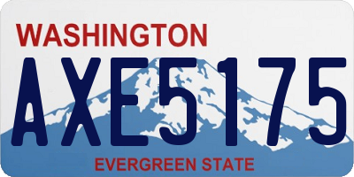 WA license plate AXE5175