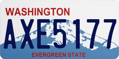 WA license plate AXE5177