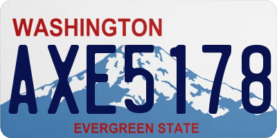 WA license plate AXE5178