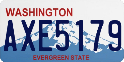WA license plate AXE5179