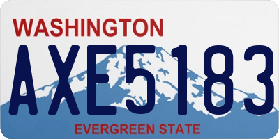 WA license plate AXE5183