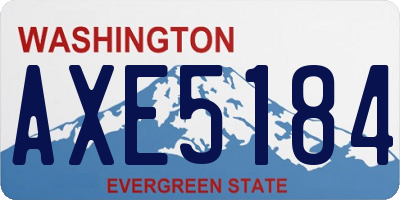 WA license plate AXE5184