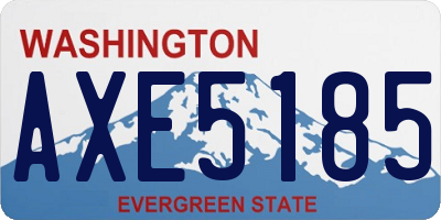 WA license plate AXE5185