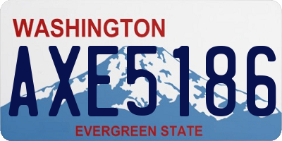 WA license plate AXE5186