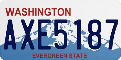 WA license plate AXE5187