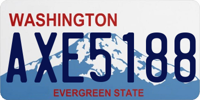 WA license plate AXE5188