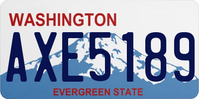 WA license plate AXE5189