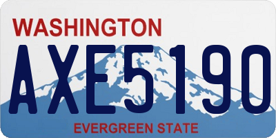 WA license plate AXE5190