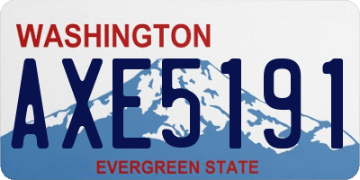 WA license plate AXE5191