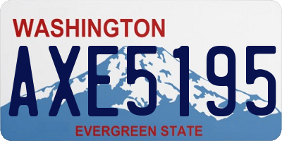 WA license plate AXE5195