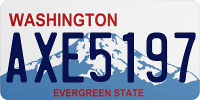 WA license plate AXE5197