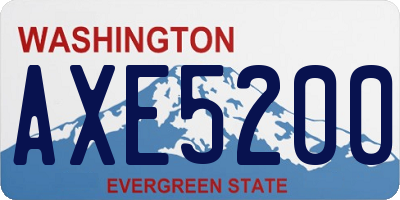 WA license plate AXE5200