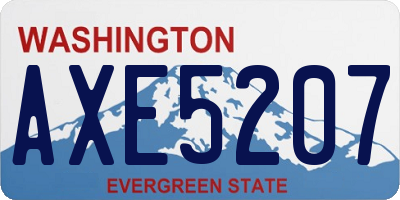WA license plate AXE5207