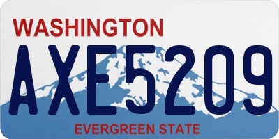WA license plate AXE5209