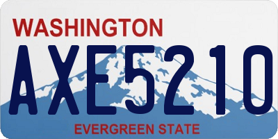 WA license plate AXE5210