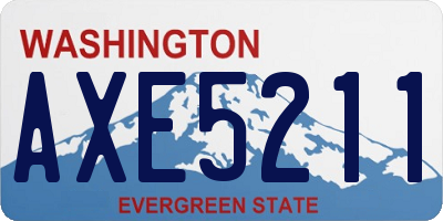WA license plate AXE5211