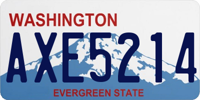 WA license plate AXE5214