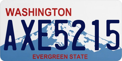 WA license plate AXE5215