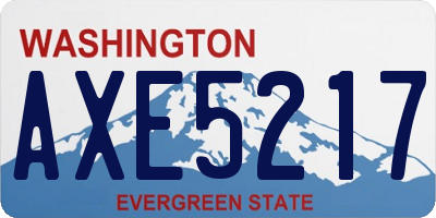 WA license plate AXE5217