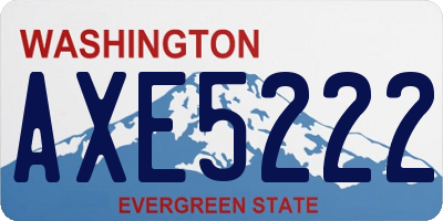 WA license plate AXE5222
