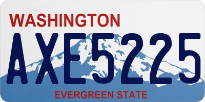 WA license plate AXE5225