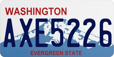 WA license plate AXE5226