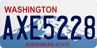 WA license plate AXE5228