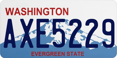 WA license plate AXE5229