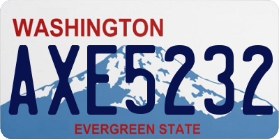 WA license plate AXE5232