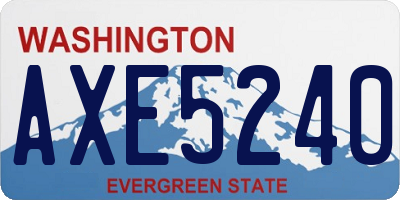 WA license plate AXE5240