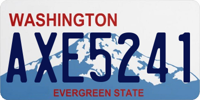 WA license plate AXE5241