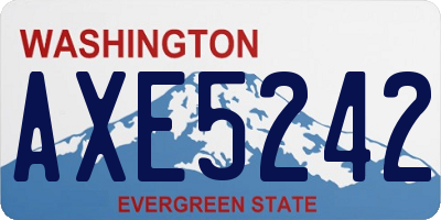 WA license plate AXE5242
