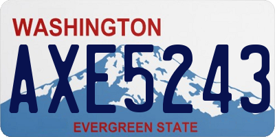 WA license plate AXE5243