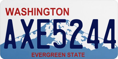 WA license plate AXE5244