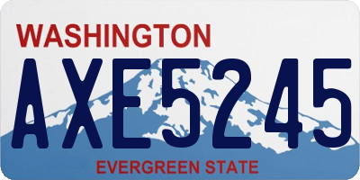 WA license plate AXE5245