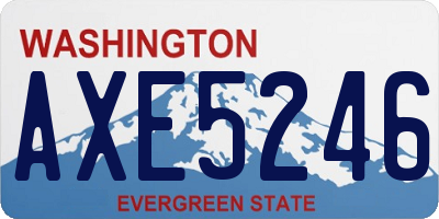 WA license plate AXE5246