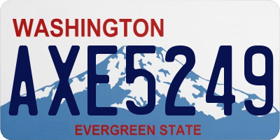 WA license plate AXE5249