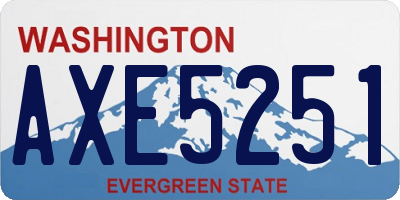 WA license plate AXE5251