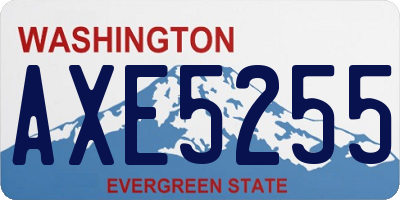 WA license plate AXE5255