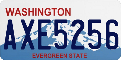 WA license plate AXE5256