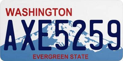 WA license plate AXE5259