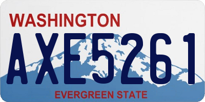 WA license plate AXE5261