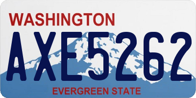 WA license plate AXE5262
