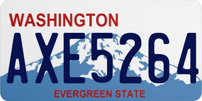 WA license plate AXE5264