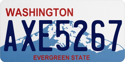 WA license plate AXE5267