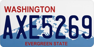 WA license plate AXE5269