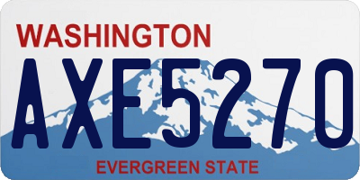 WA license plate AXE5270