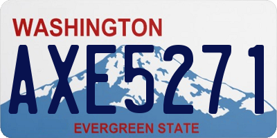 WA license plate AXE5271