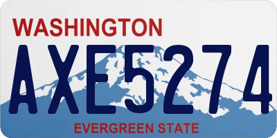 WA license plate AXE5274