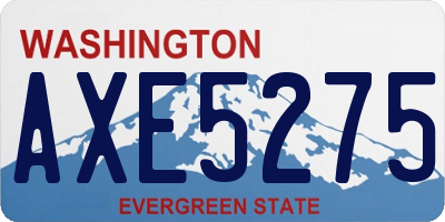 WA license plate AXE5275